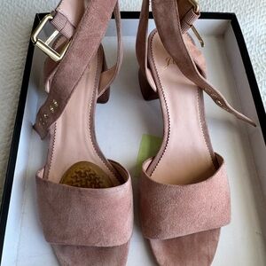 J. Crew Blush Suede Heels